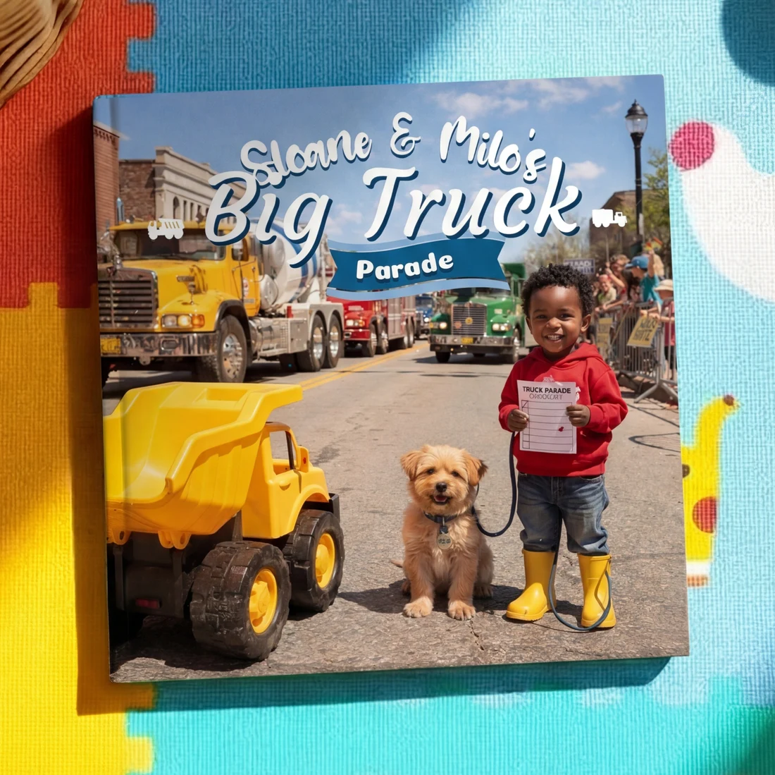 Big Truck Parade personalized storybook cover
