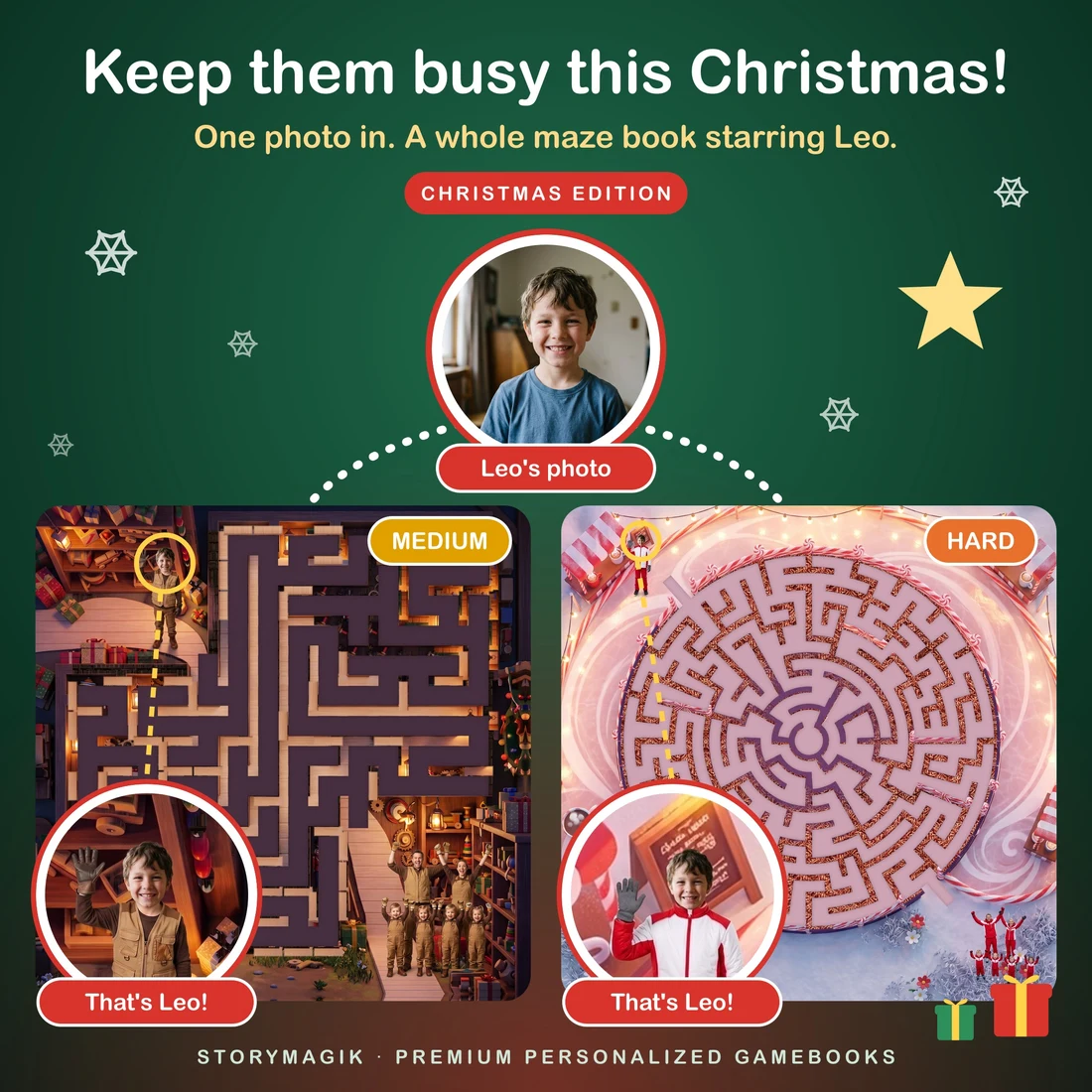 Christmas Maze Quest personalized storybook cover