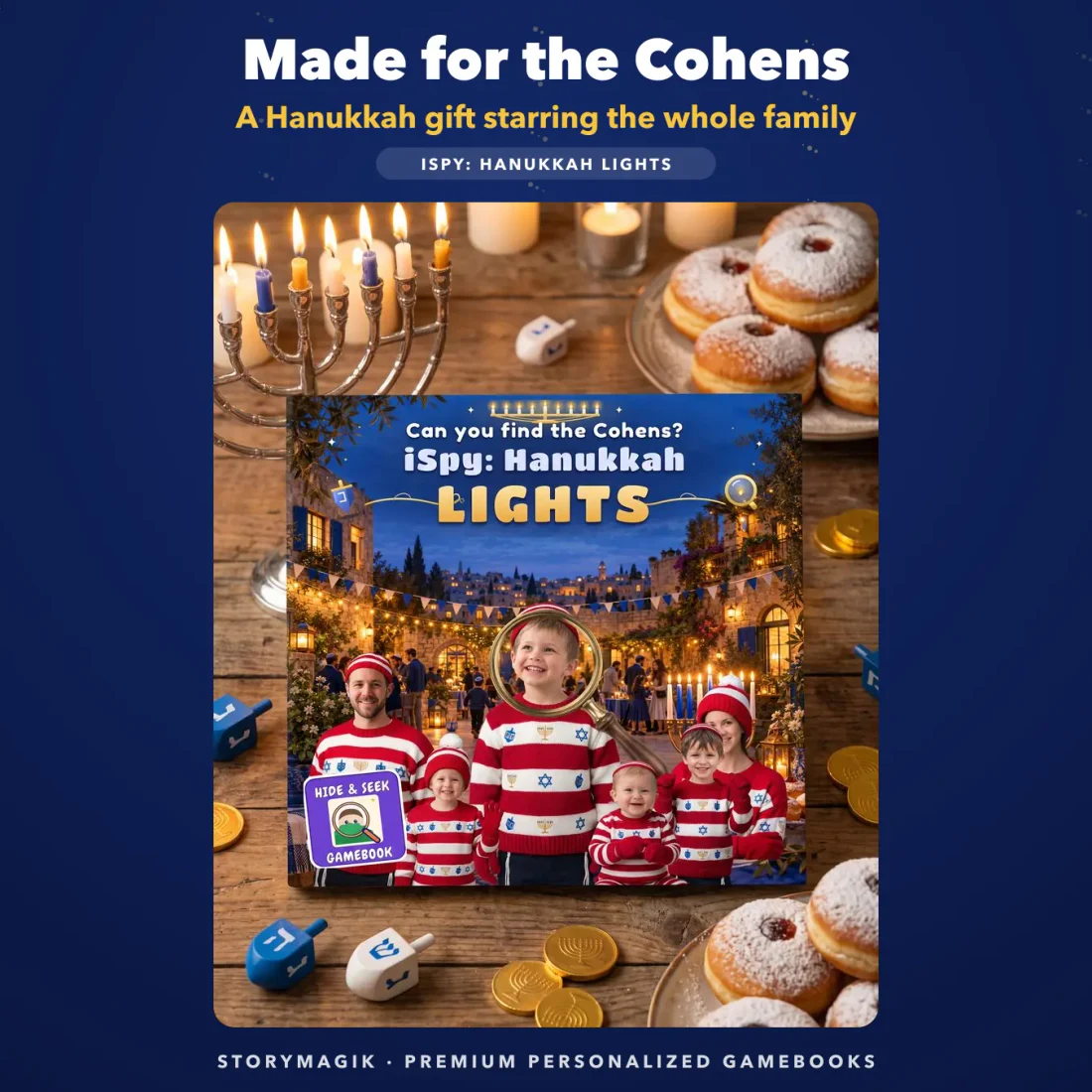 iSpy: Hanukkah Lights personalized I Spy book cover