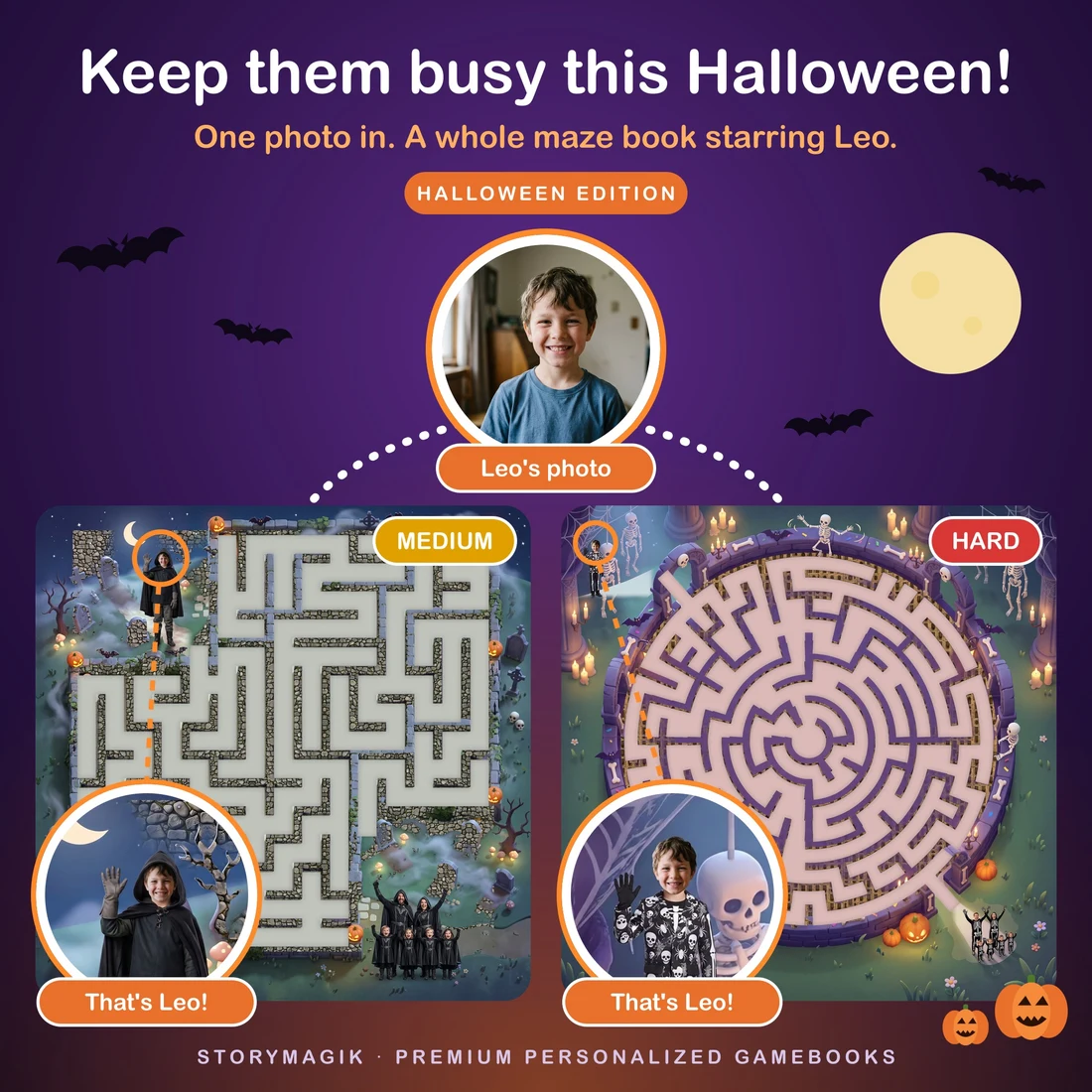 Maze of a Thousand Pumpkins personalized storybook cover