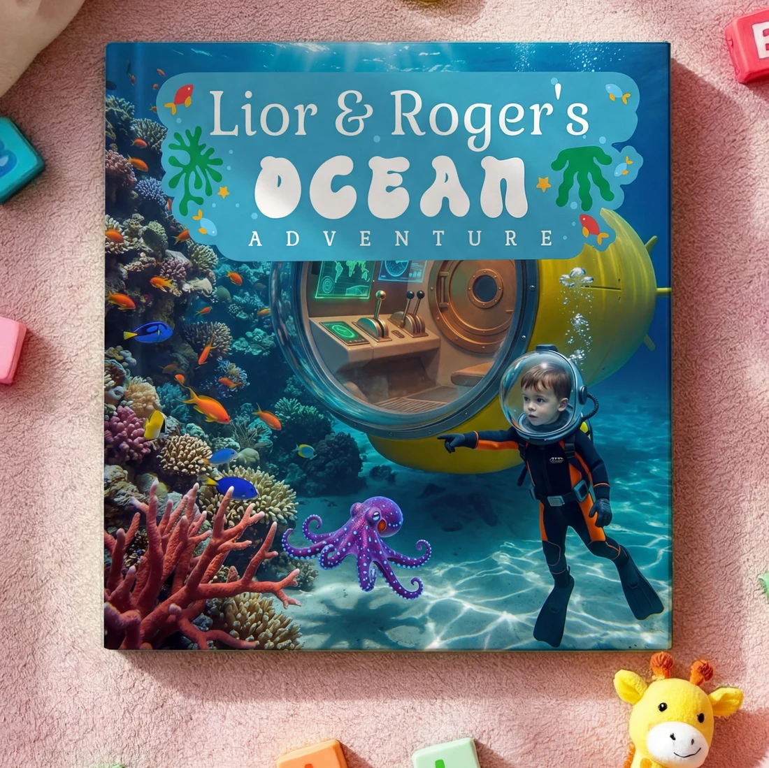 Ocean Adventure personalized storybook cover