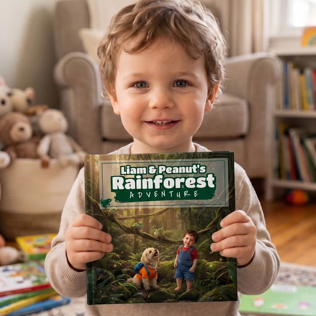 Rainforest Adventure personalized storybook cover